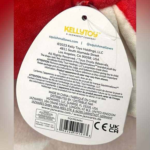 Squishmallows Baiden Red Dragon Plush Gold Accents with Boba Drink NWT - Picture 7 of 16